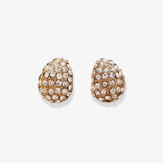 Gold Pave Pineapple Drop Earrings - Sweet Summer Style