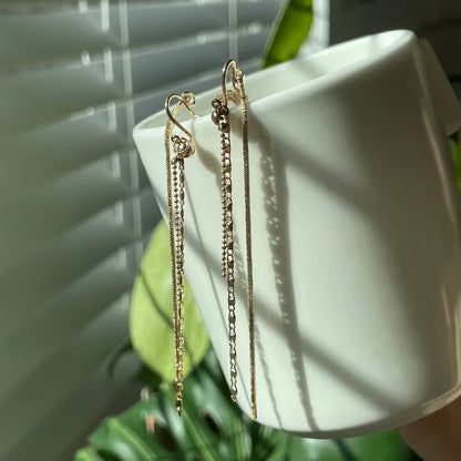 Chain Chandelier Clip On Earrings In Gold