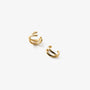 Gold Helix Cross Ear Cuffs in gold displayed on white background