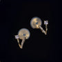 Collection de boucles d'oreilles à clip en argent sterling plaqué or avec zircon, bijoux Ivy&Miles