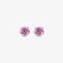 pair of lavender rose magnetic clip-on stud earrings