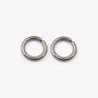A pair of twisted rope textured clip-on hoop earrings in a polished silver finish, shown isolated on a white background.