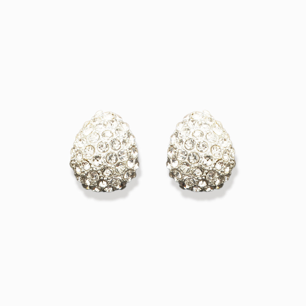 Island Vibes: Sparkly Silver Pave Pineapple Drop Earrings