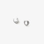 Helix Cross Ear Cuffs in sterling silver displayed on white background