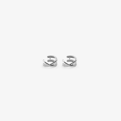 Helix Cross Ear Cuffs Sterling Silver